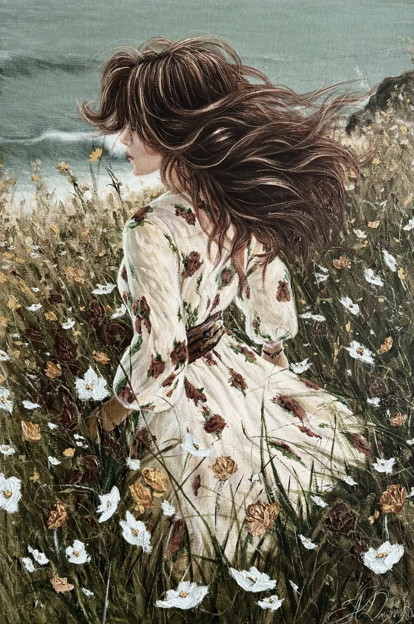 Obraz Tajemnica Łąki autorstwa Elena Adele Dmitrenko, rozmiar: 36 x 24, wykonany z akryl na płótnie, medium Malarstwo, z Polska, część serii Wieczny moment, cena: $1480
