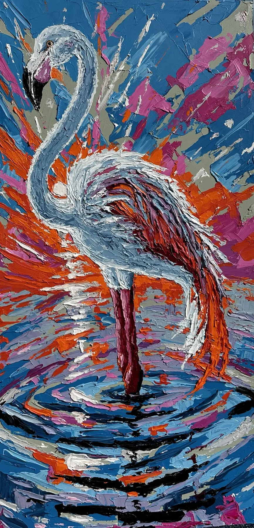 Bild von Colorful Flamingo von Elena Adele Dmitrenko, Teil der Florida Style Serie