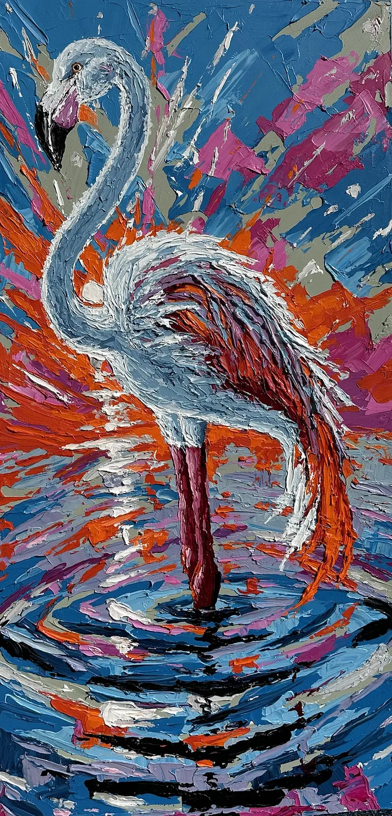 Image of Colorful Flamingo by Elena Adele Dmitrenko, part of the Florida Style series