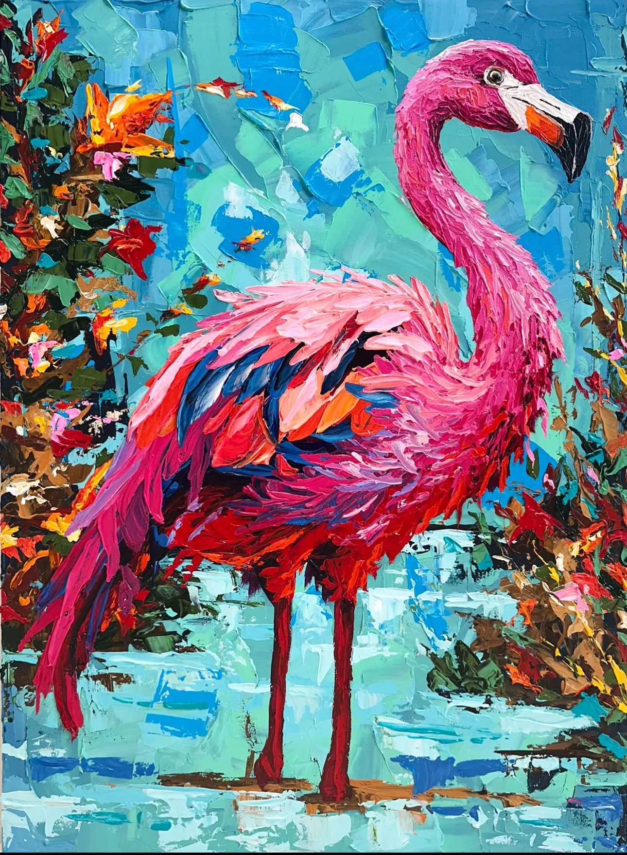 Bild von Pink Flamingo von Elena Adele Dmitrenko, Teil der Florida Style Serie