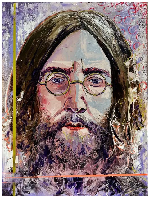 Imagen de John Lennon de Elena Adele Dmitrenko, tamaño: 101,6 x 76,6 cm , medio Pintura, parte de la serie Retrato's, con un precio de $1800