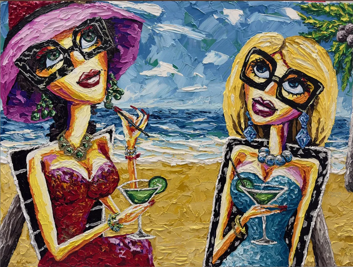 Obraz Coctails & Sunshine autorstwa Elena Adele Dmitrenko, rozmiar: 76 x 102 cm, część serii Styl Florydzki, cena: €2400