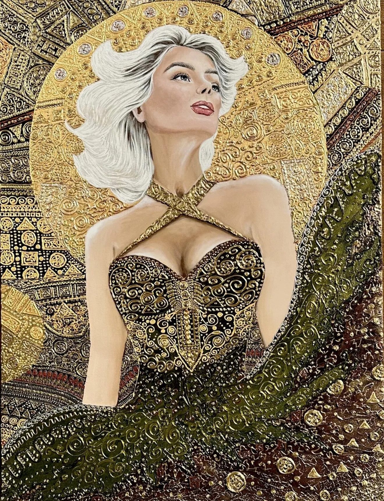 Imagen de En Mis Sueños Dorados de Elena Adele Dmitrenko, parte de la serie Golden Lady's, con un precio de $12000