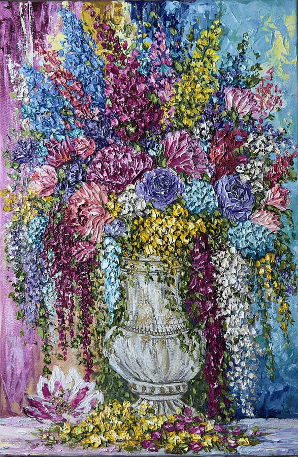 Obraz Happiness autorstwa Elena Adele Dmitrenko, rozmiar: 60 x 40 cm, medium Malarstwo, część serii Magiczny Ogród, cena: $1280