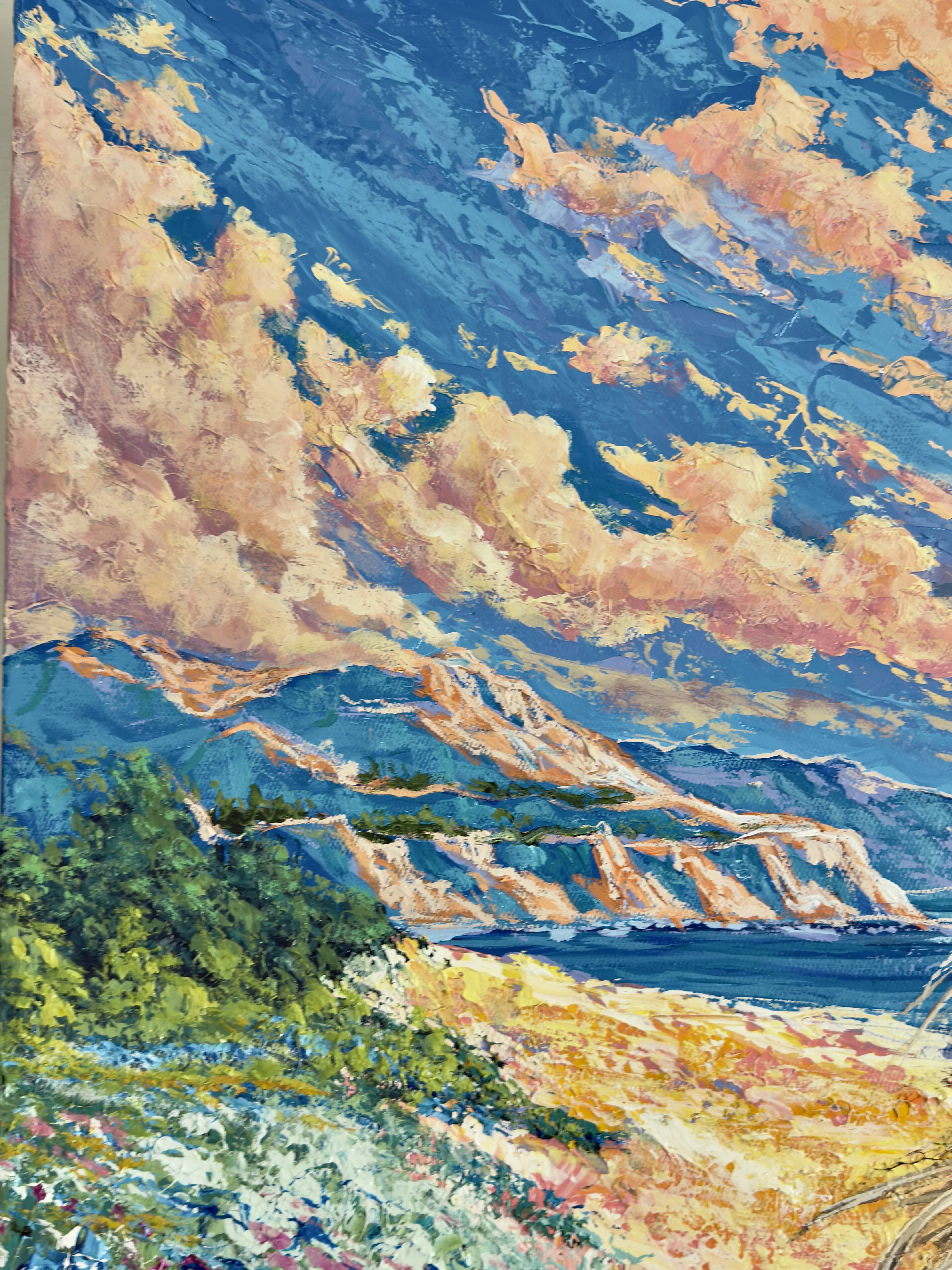 Bild von Für immer Sommer von Elena Adele Dmitrenko, Größe: 48 x 48 in, hergestellt aus pastoses Acryl auf Leinwand, Malerei Medium, aus Polen, Teil der Forever Moments Serie, zum Preis von $4600 Foto 3 von 9.
