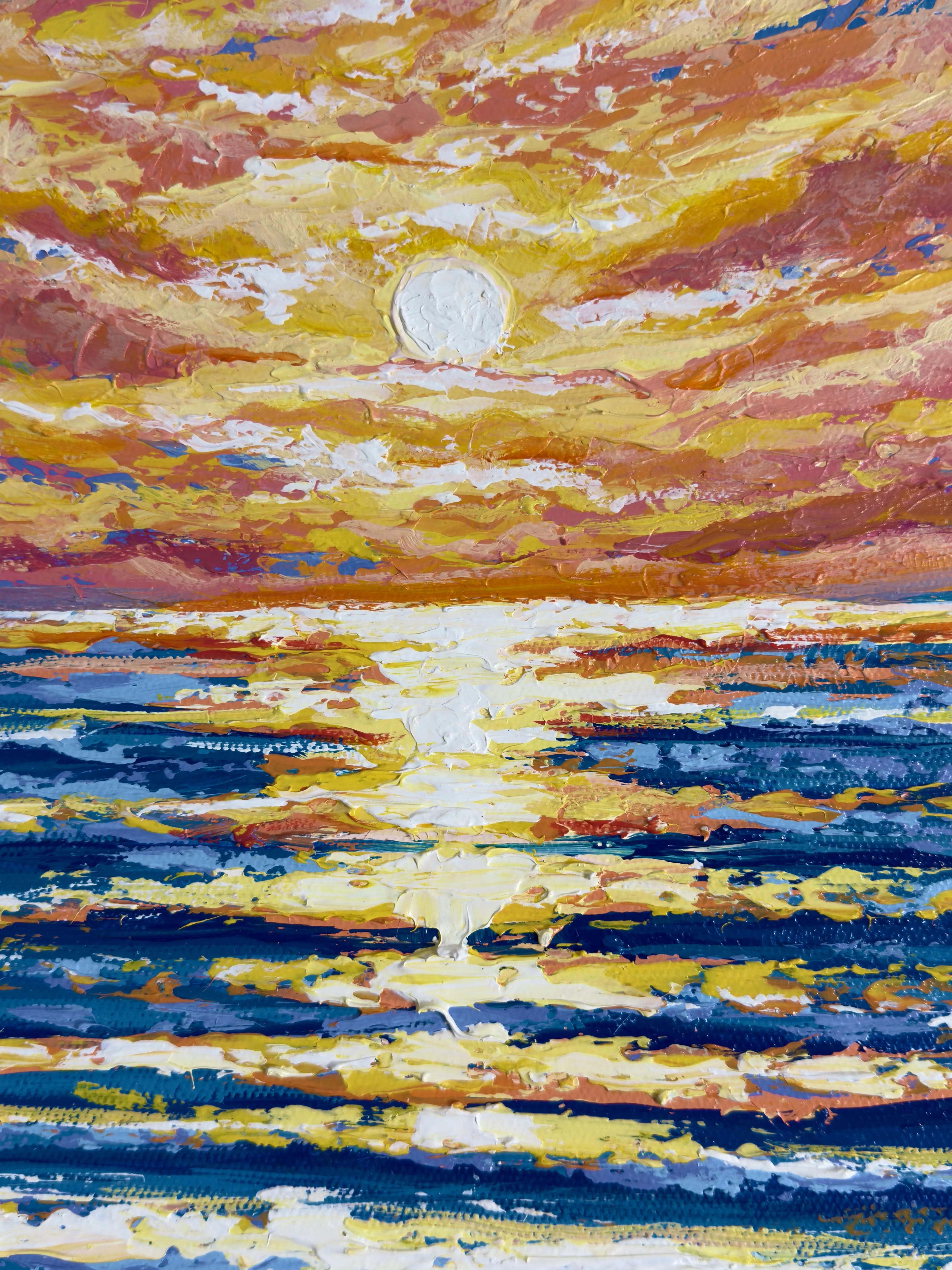 Imagen de Verano eterno de Elena Adele Dmitrenko, tamaño: 48 x 48 in, hecho de acrílico impasto sobre lienzo, medio Pintura, de Polonia, parte de la serie Momentos para siempre, con un precio de $4600 Foto 2 de 9.