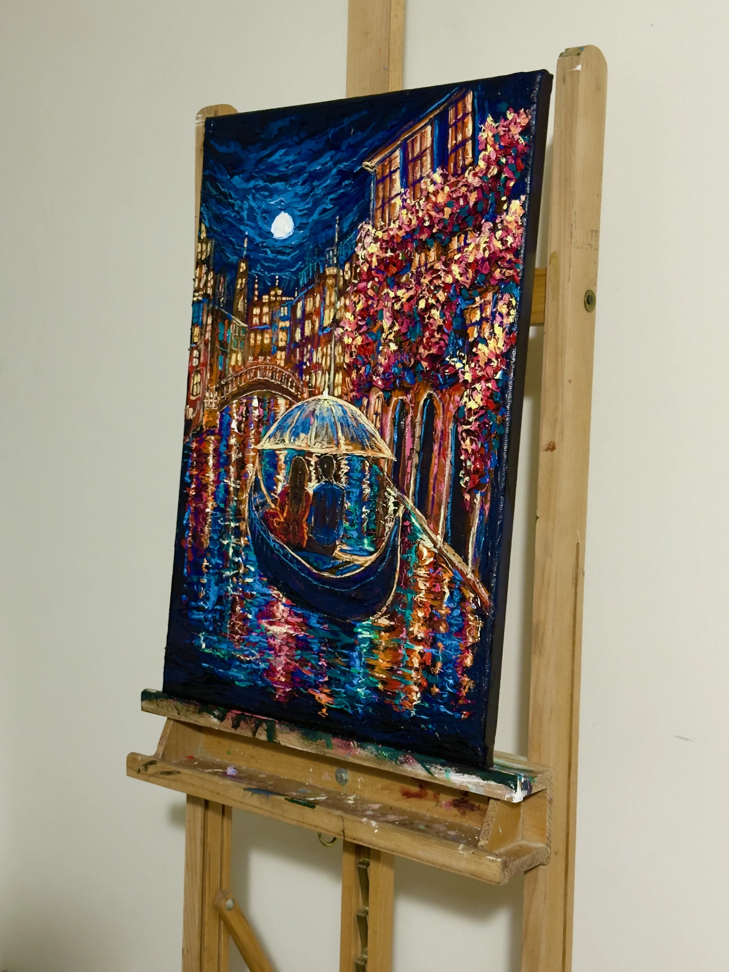 Obraz Moments with You autorstwa Elena Adele Dmitrenko, rozmiar: 60 x 40 cm, medium Malarstwo, część serii Wieczny moment, cena: $1280 Zdjęcie 3 z 8.