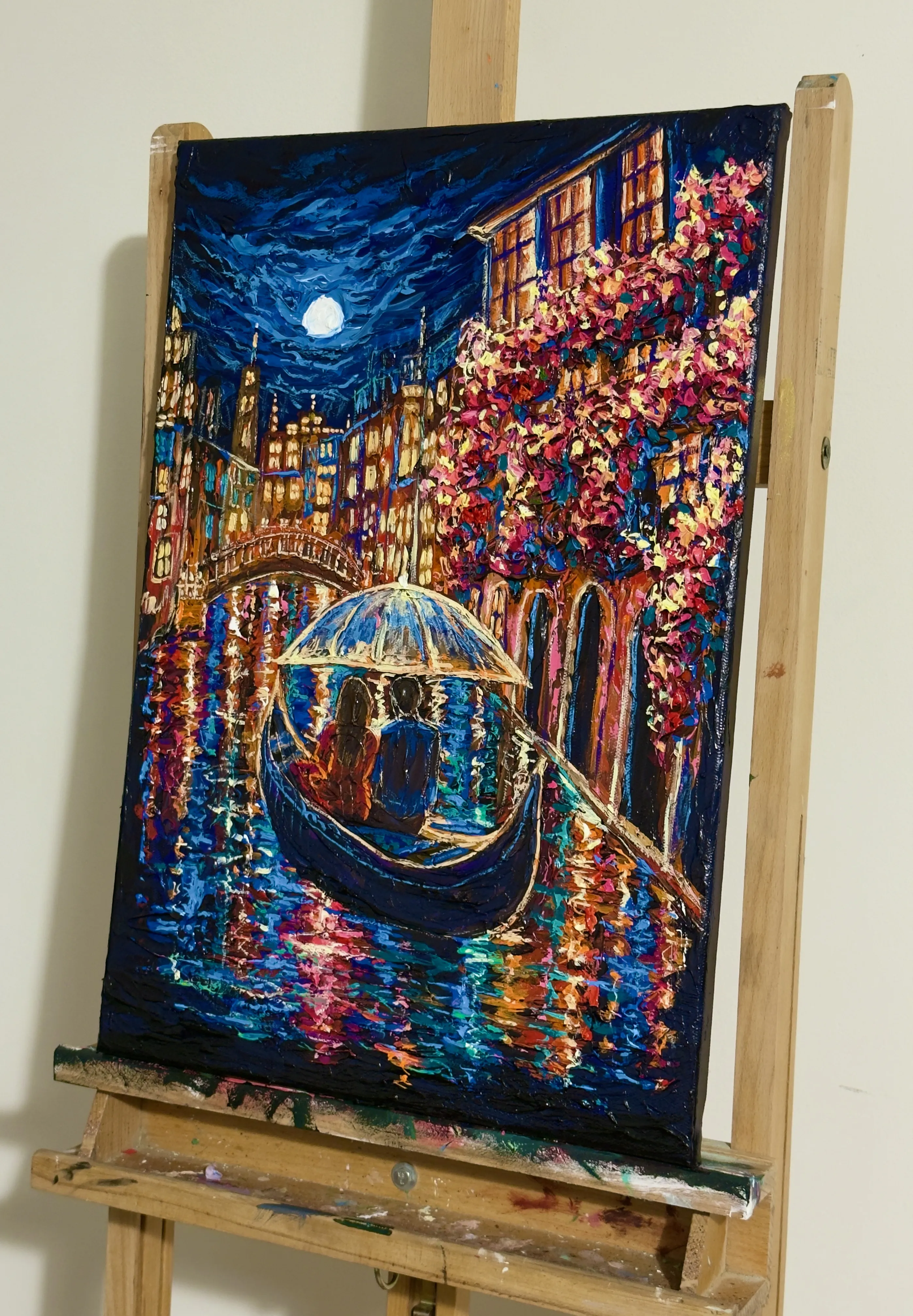 Obraz Moments with You autorstwa Elena Adele Dmitrenko, rozmiar: 60 x 40 cm, medium Malarstwo, część serii Wieczny moment, cena: $1280 Zdjęcie 5 z 8.