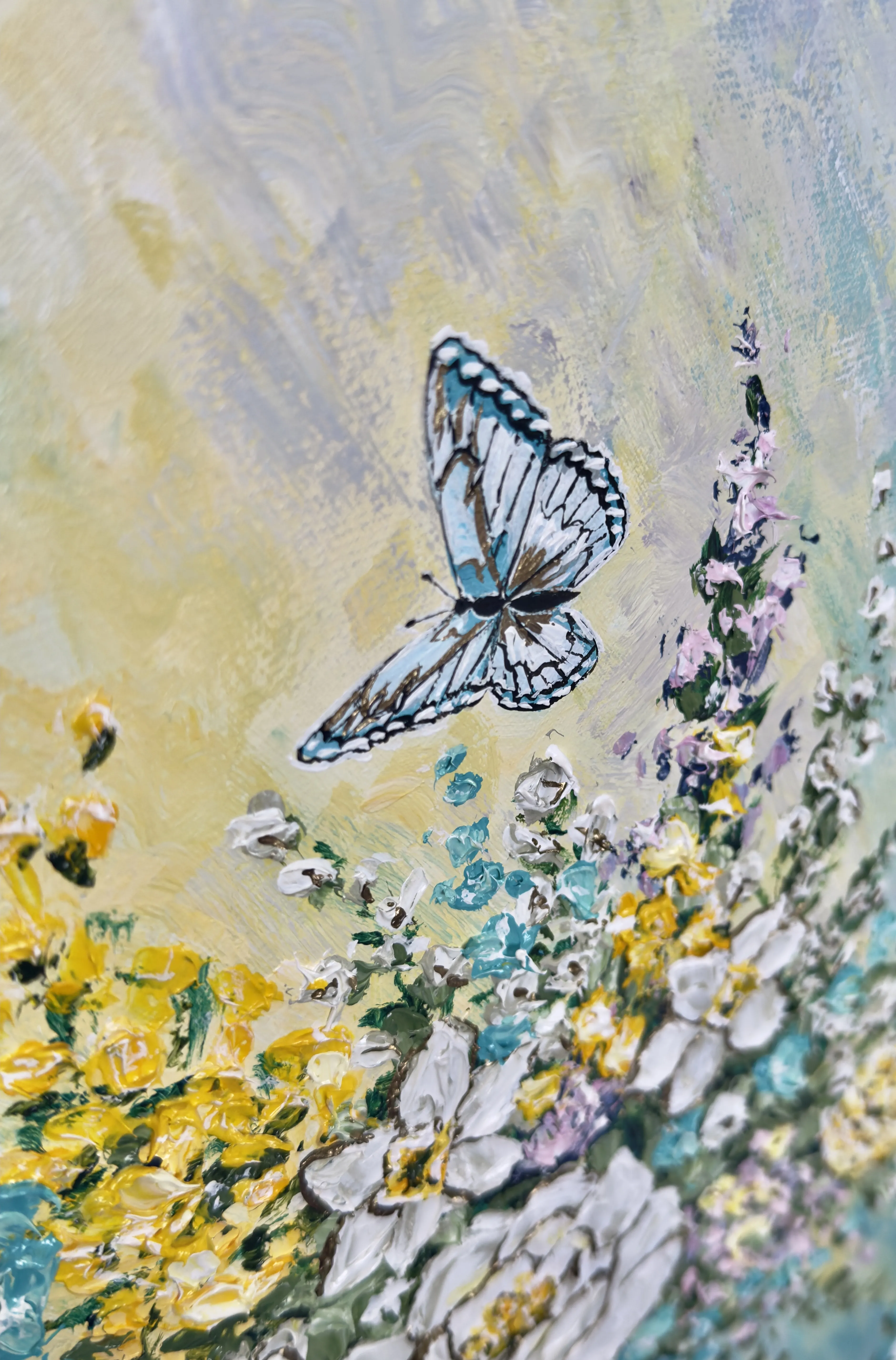 Bild von Gelassenheit von Elena Adele Dmitrenko, Größe: 61 x 46 cm, hergestellt aus Acryl-Impasto auf Leinwand, Malerei Medium, aus Polen, Teil der Magic Garden Serie, zum Preis von $1280 Foto 2 von 7.