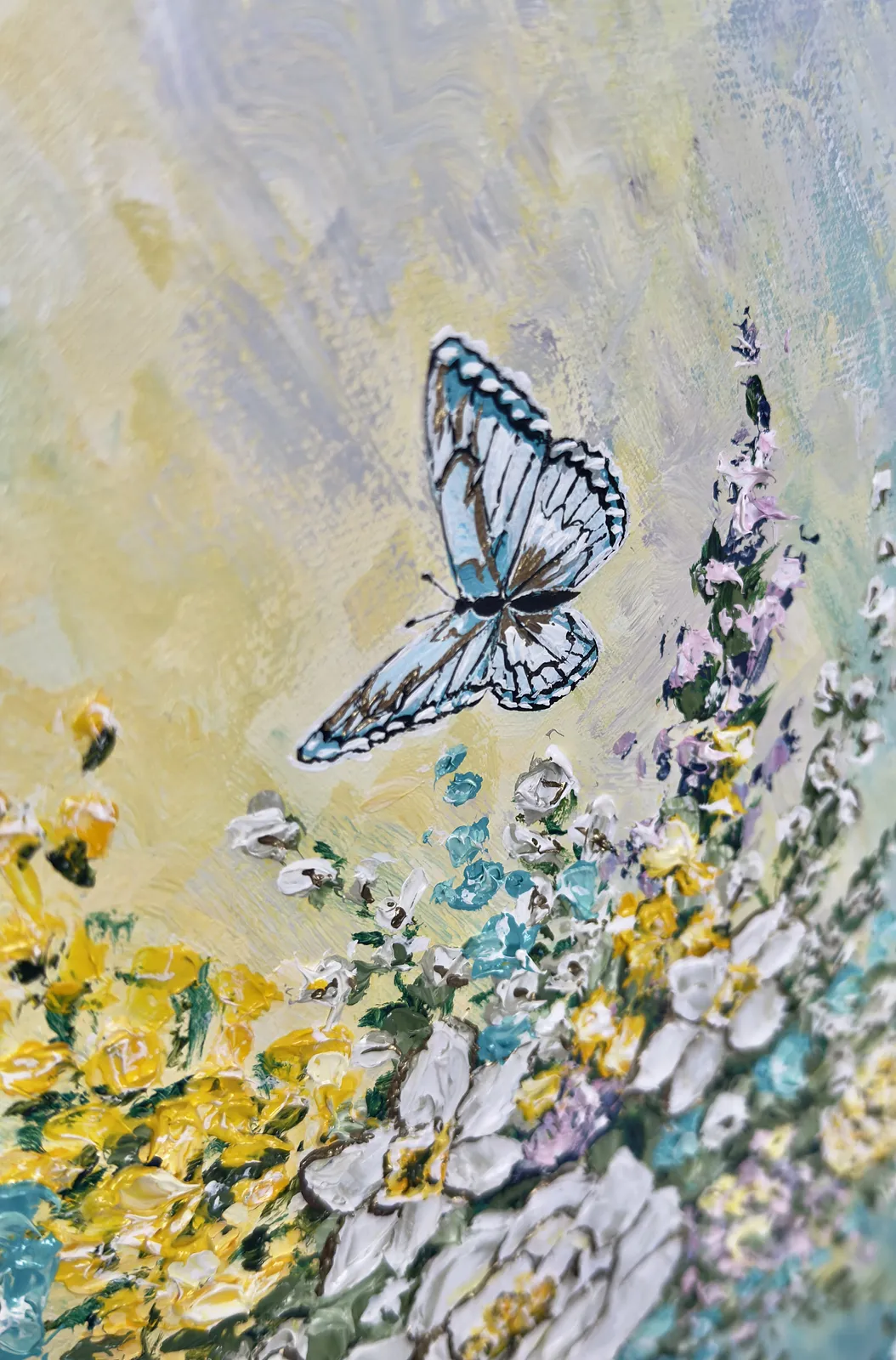 Bild von Gelassenheit von Elena Adele Dmitrenko, Größe: 61 x 46 cm, hergestellt aus Acryl-Impasto auf Leinwand, Malerei Medium, aus Polen, Teil der Magic Garden Serie, zum Preis von $1280 Foto 2 von 7.
