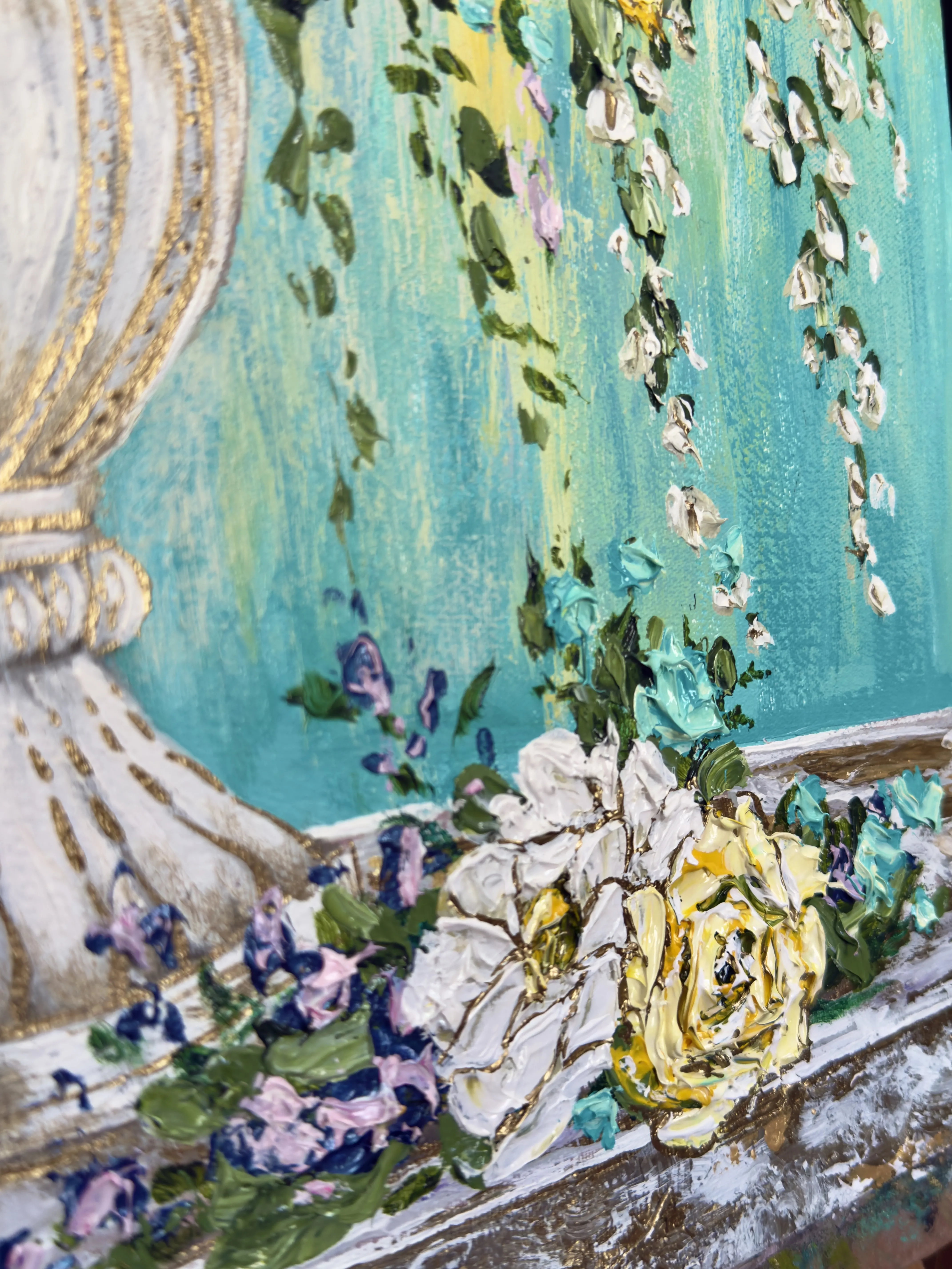 Bild von Gelassenheit von Elena Adele Dmitrenko, Größe: 61 x 46 cm, hergestellt aus Acryl-Impasto auf Leinwand, Malerei Medium, aus Polen, Teil der Magic Garden Serie, zum Preis von $1280 Foto 3 von 7.