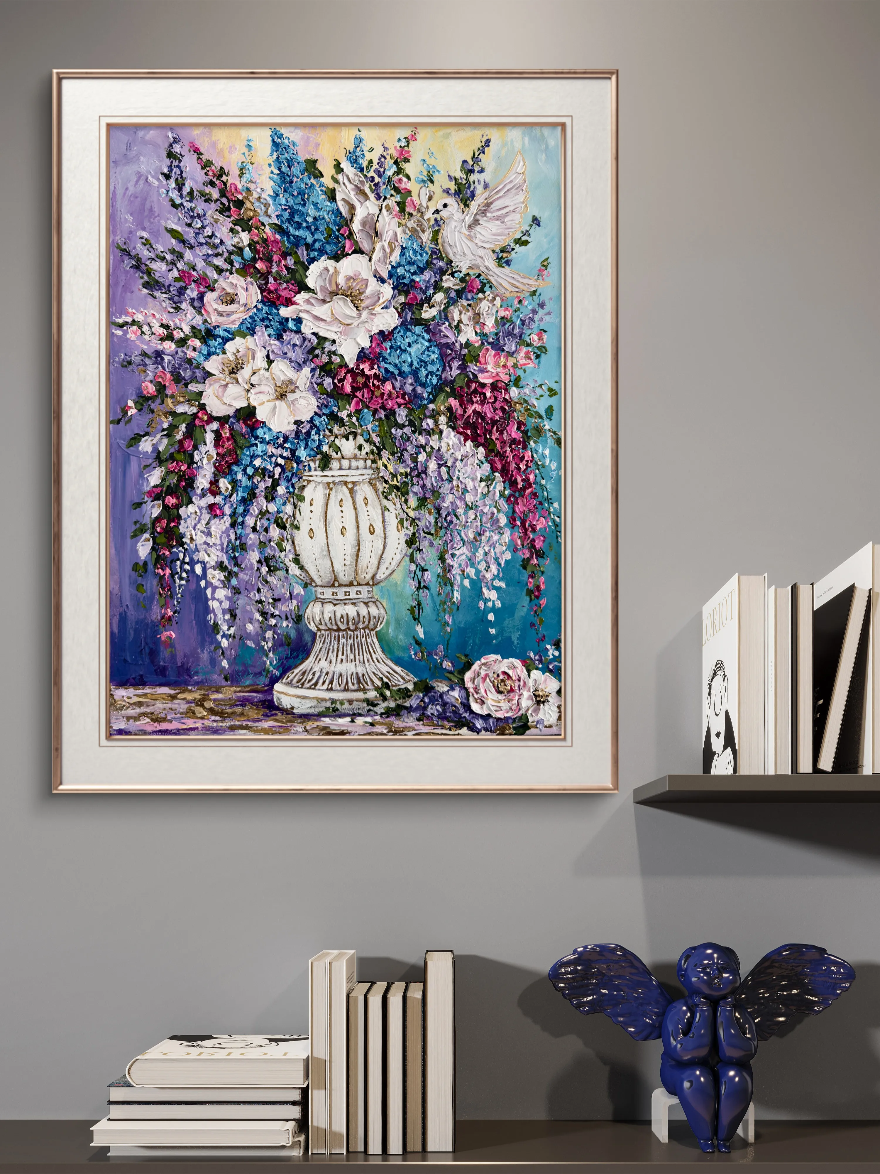 Obraz Kwitnienie autorstwa Elena Adele Dmitrenko, rozmiar: 61 x 46 cm, wykonany z akryl impasto na płótnie, medium Malarstwo, z Polska, część serii Magiczny Ogród, cena: $1280 Zdjęcie 4 z 12.