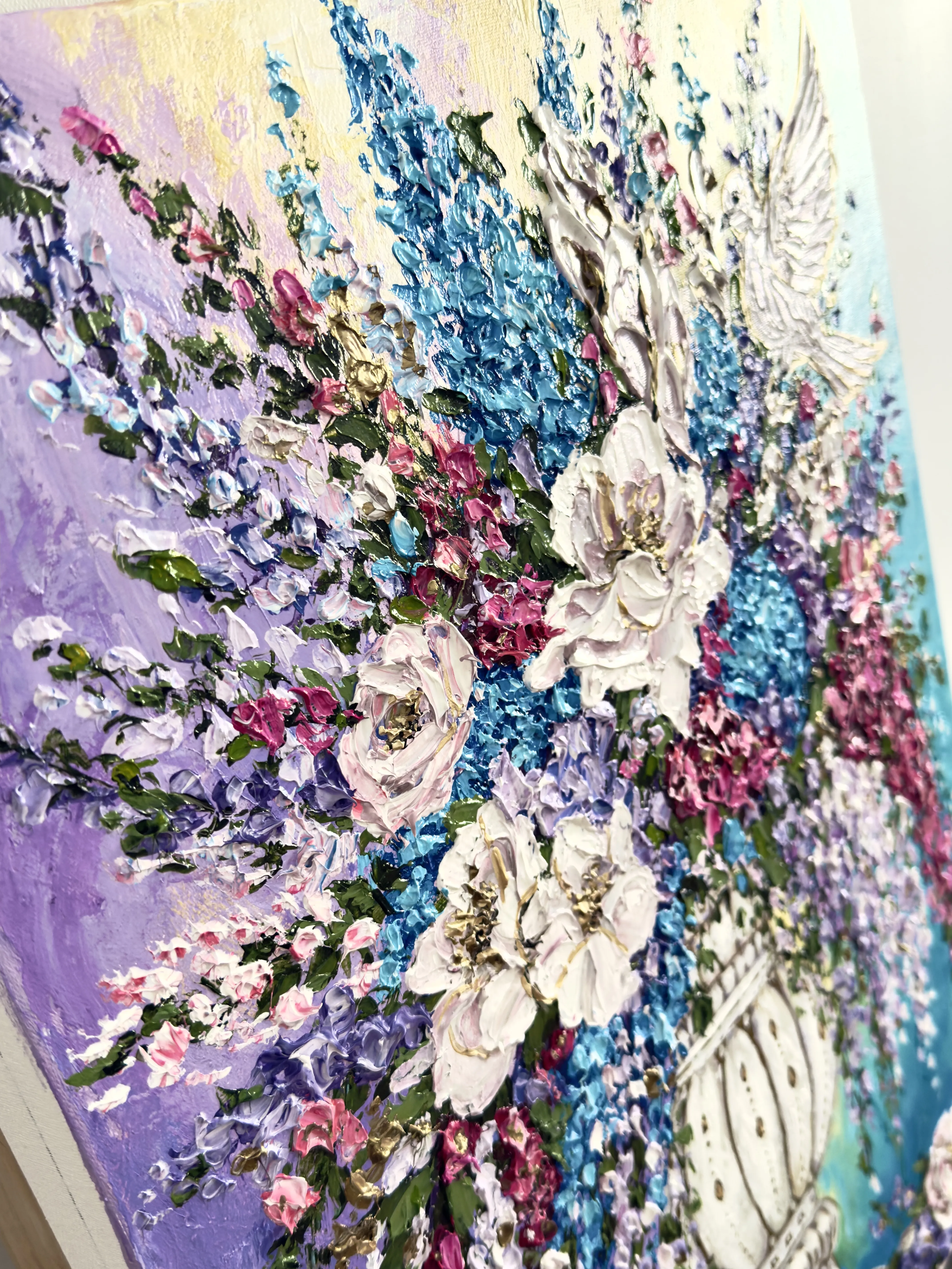 Obraz Kwitnienie autorstwa Elena Adele Dmitrenko, rozmiar: 61 x 46 cm, wykonany z akryl impasto na płótnie, medium Malarstwo, z Polska, część serii Magiczny Ogród, cena: $1280 Zdjęcie 11 z 12.
