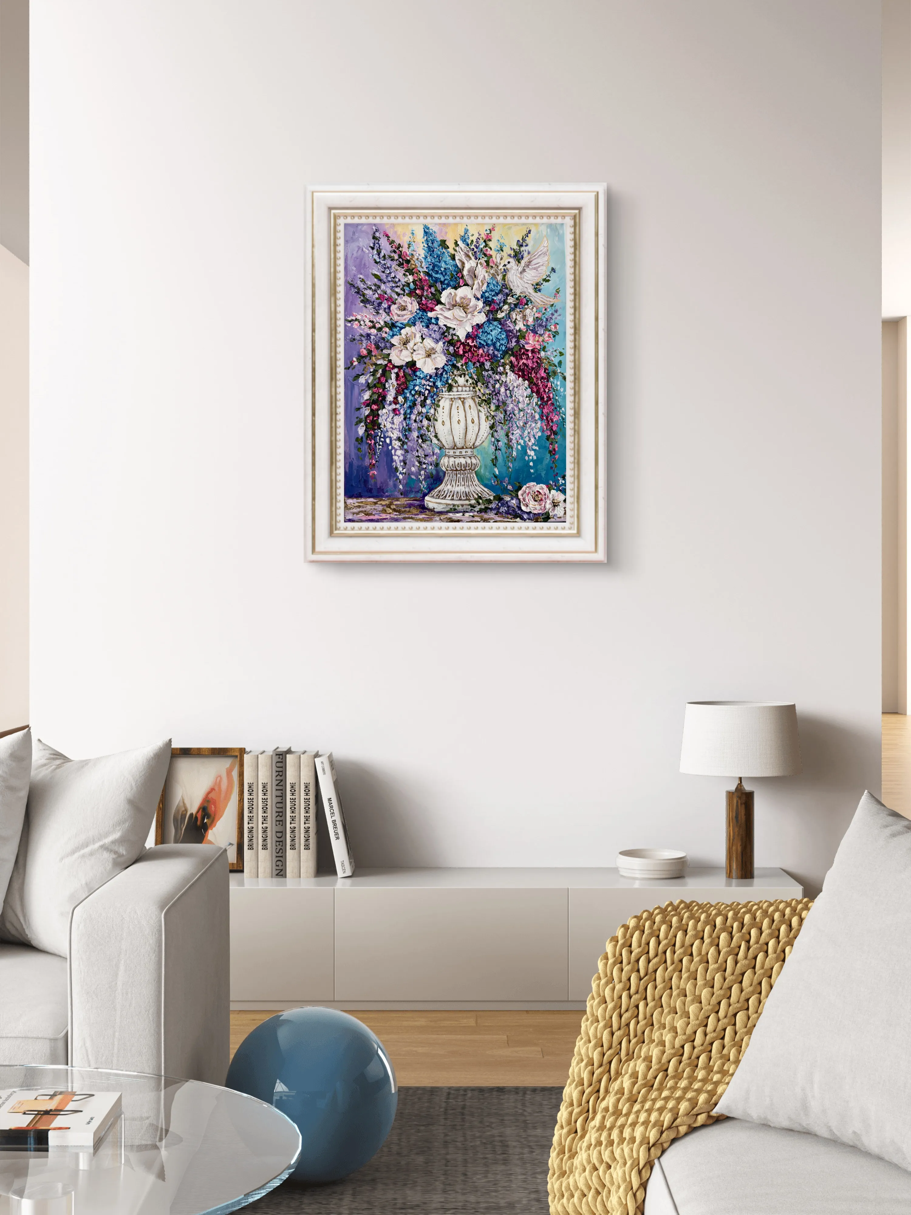 Bild von Aufblühen von Elena Adele Dmitrenko, Größe: 61 x 46 cm, hergestellt aus Acryl-Impasto auf Leinwand, Malerei Medium, aus Polen, Teil der Magic Garden Serie, zum Preis von $1280 Foto 3 von 12.
